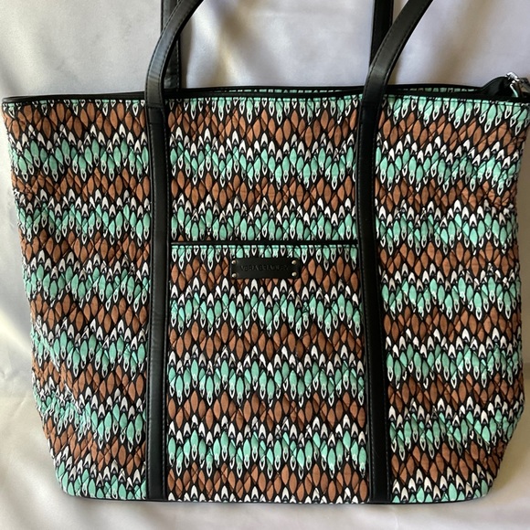 Vera Bradley Trimmed Sierra StreamTote Travel Bag - Picture 5 of 15